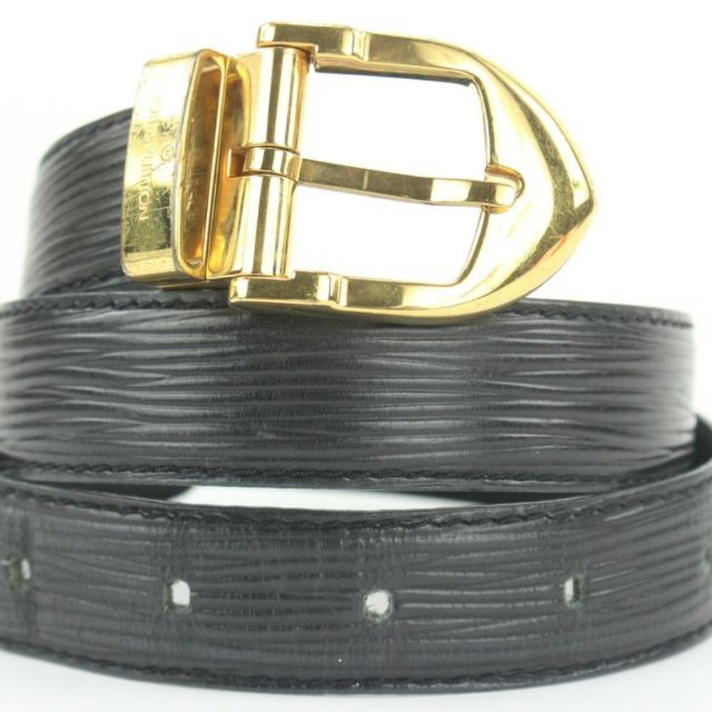 Louis Vuitton 85/34 Black Epi Leather Ceinture